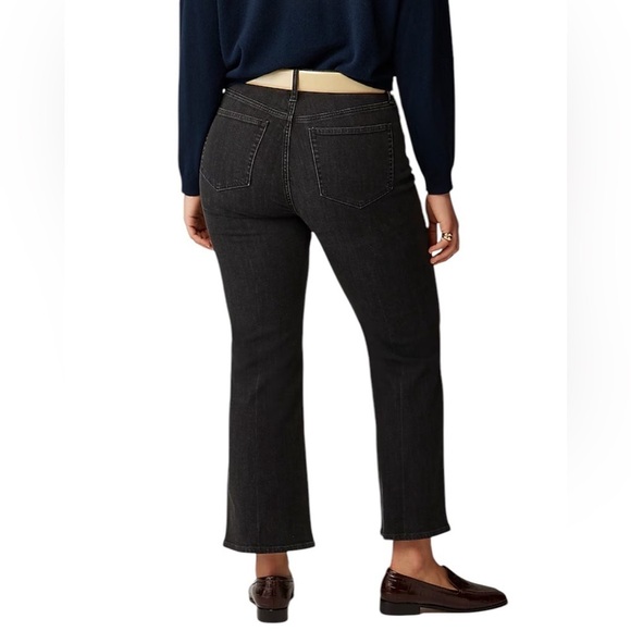 NEW J. CREW High-rise cropped kickout jean in 1996 semi-stretch black Size 29T - Picture 2 of 8